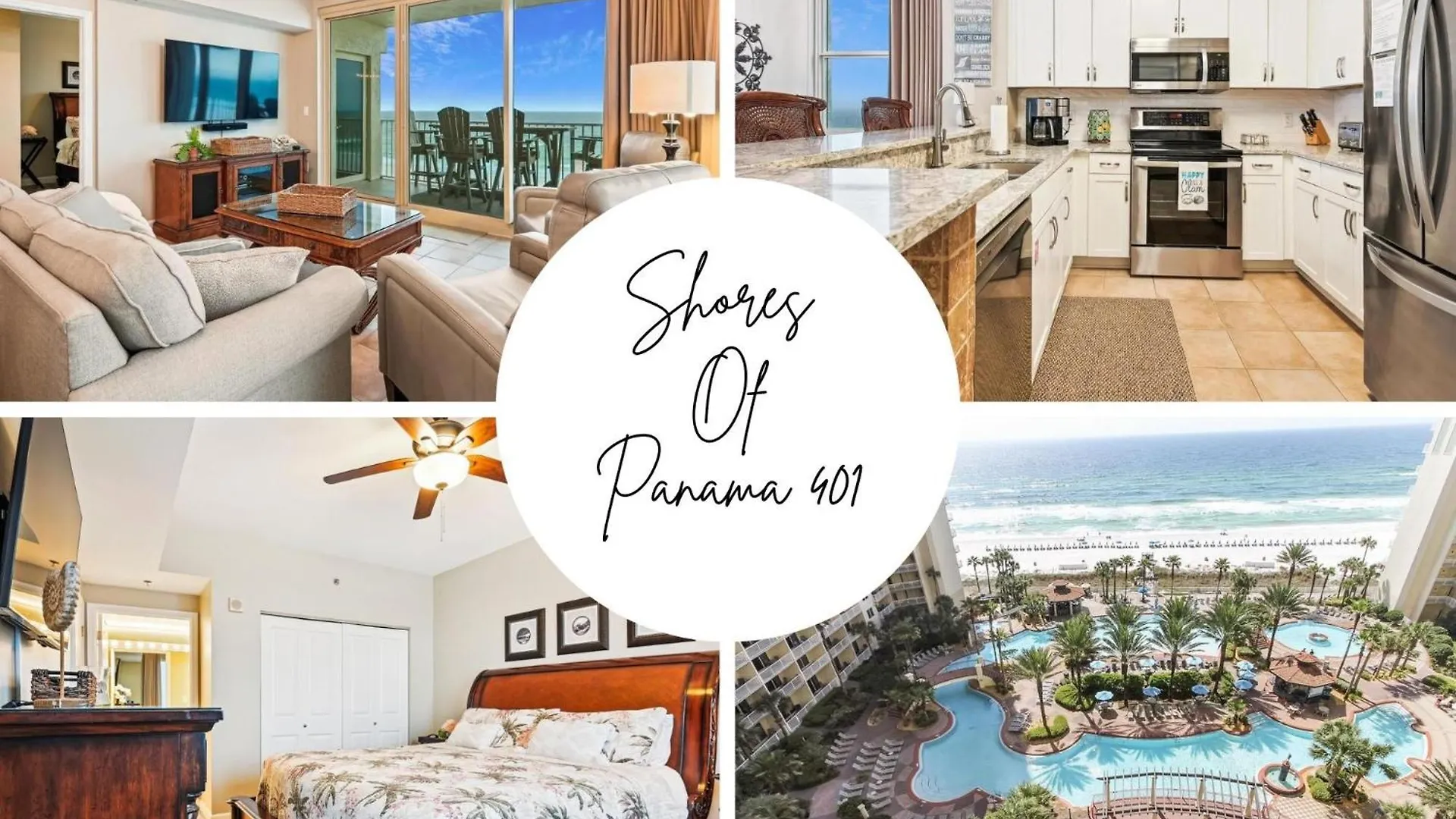 Shores of Panama 401: Beachfront 3-Bedroom Condo with Parking Panama City Beach